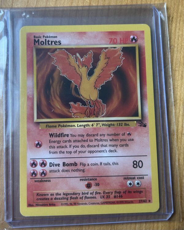 Moltres #27/62 – Non-Holo Jungle Set Pokémon Card (1999 WOTC)