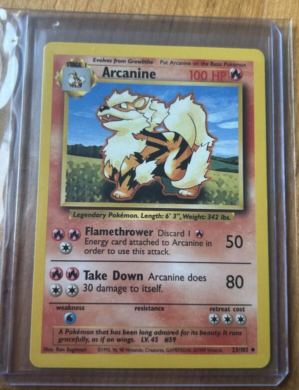 Arcanine #23/102 – Unlimited Base Set Pokémon Card (1999 WOTC)