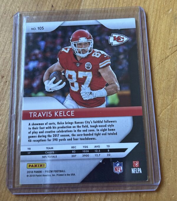 Travis Kelce 2018 Panini Prizm Base #105 - Image 2
