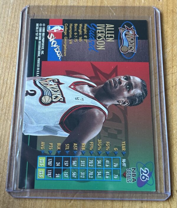 Allen Iverson 1997-98 Fleer Metal Universe #26 - Image 2