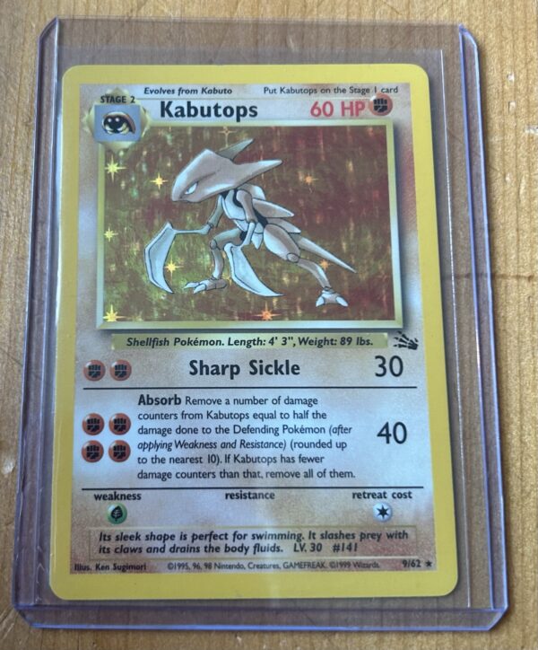 Kabutops Holo — Pokémon Fossil #9/62 — Vintage WOTC Card
