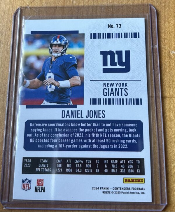 2024 Panini Contenders Football Daniel Jones Season Ticket - Image 2