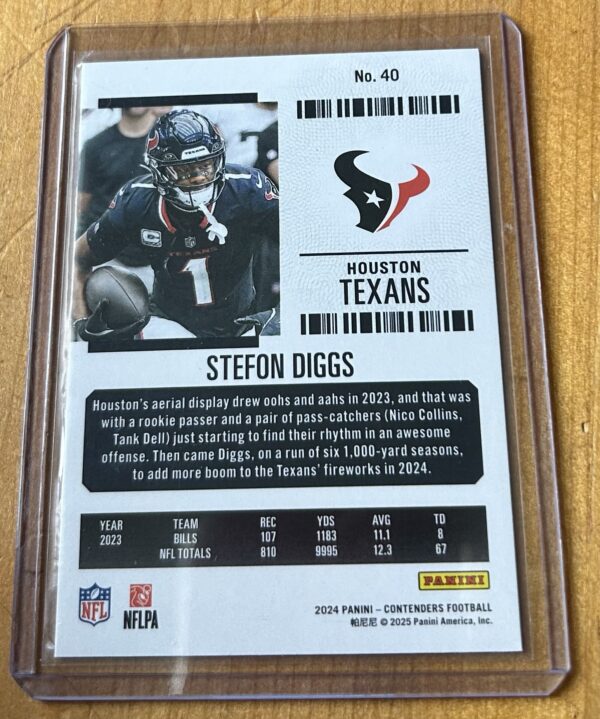 2024 Panini Contenders Football Stefon Diggs Season Ticket - Image 2