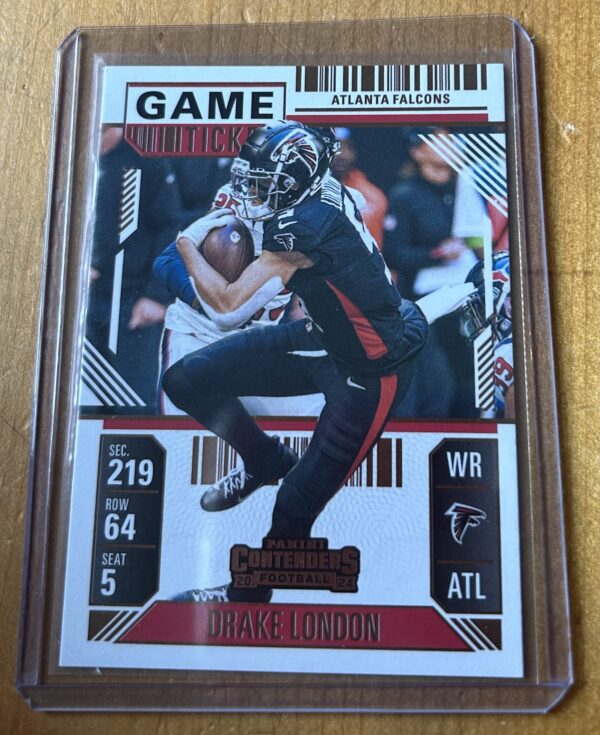 2024 Panini Contenders Football Drake London Bronze Foil Game Ticket #5