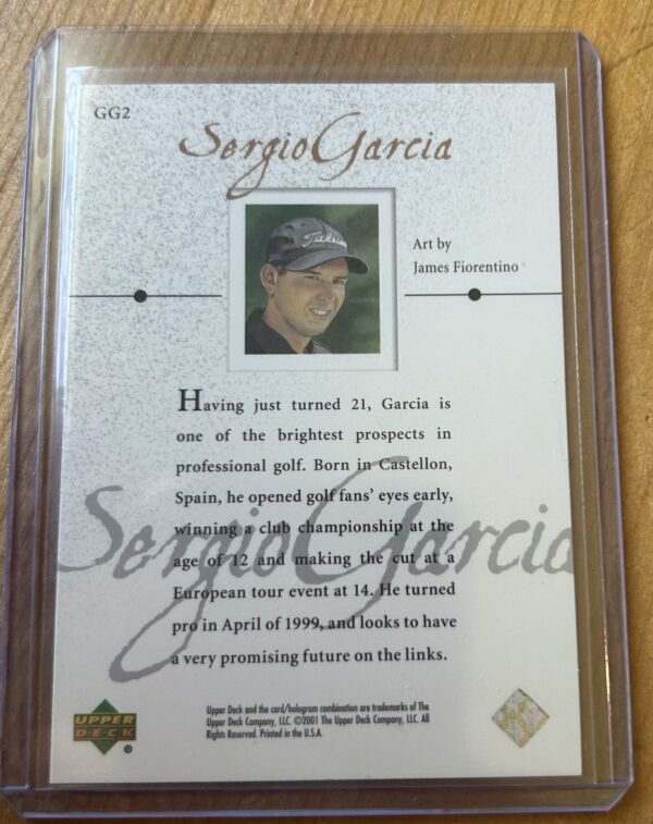 2001 Upper Deck Golf – Sergio Garcia Golf Gallery #GG2 - Image 2