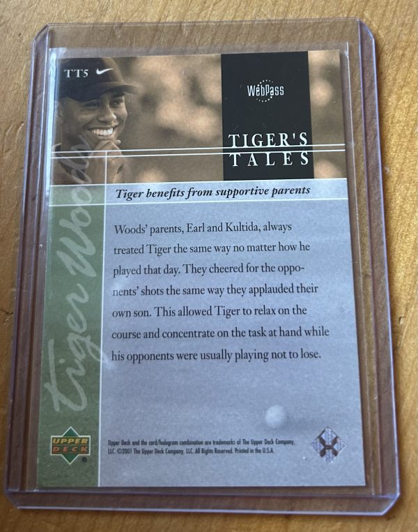 2001 Upper Deck Golf Tiger’s Tales TT5 (Tiger Woods) - Image 2