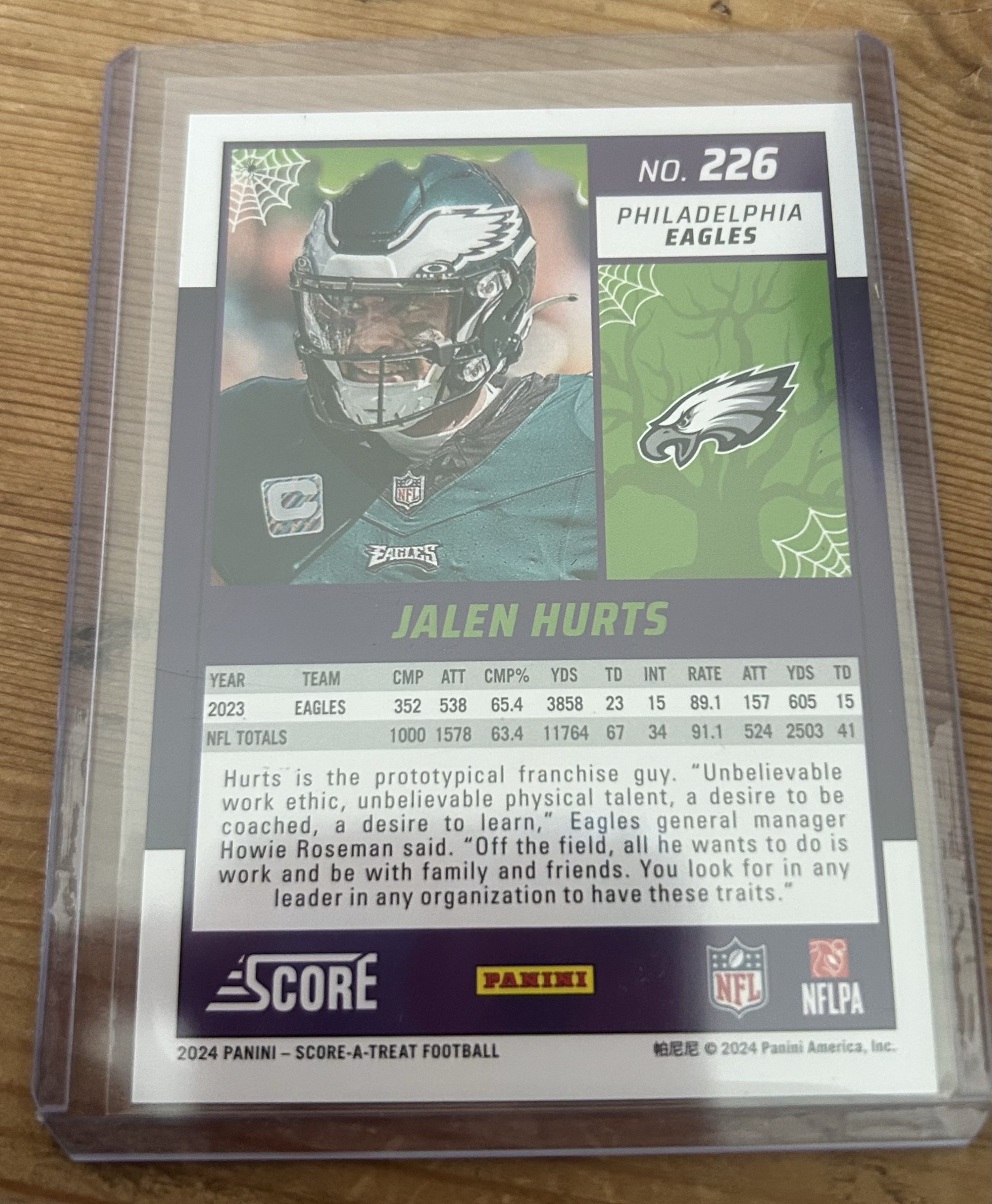 Jalen Hurts 2024 Score A Treat Green Bats - Image 2