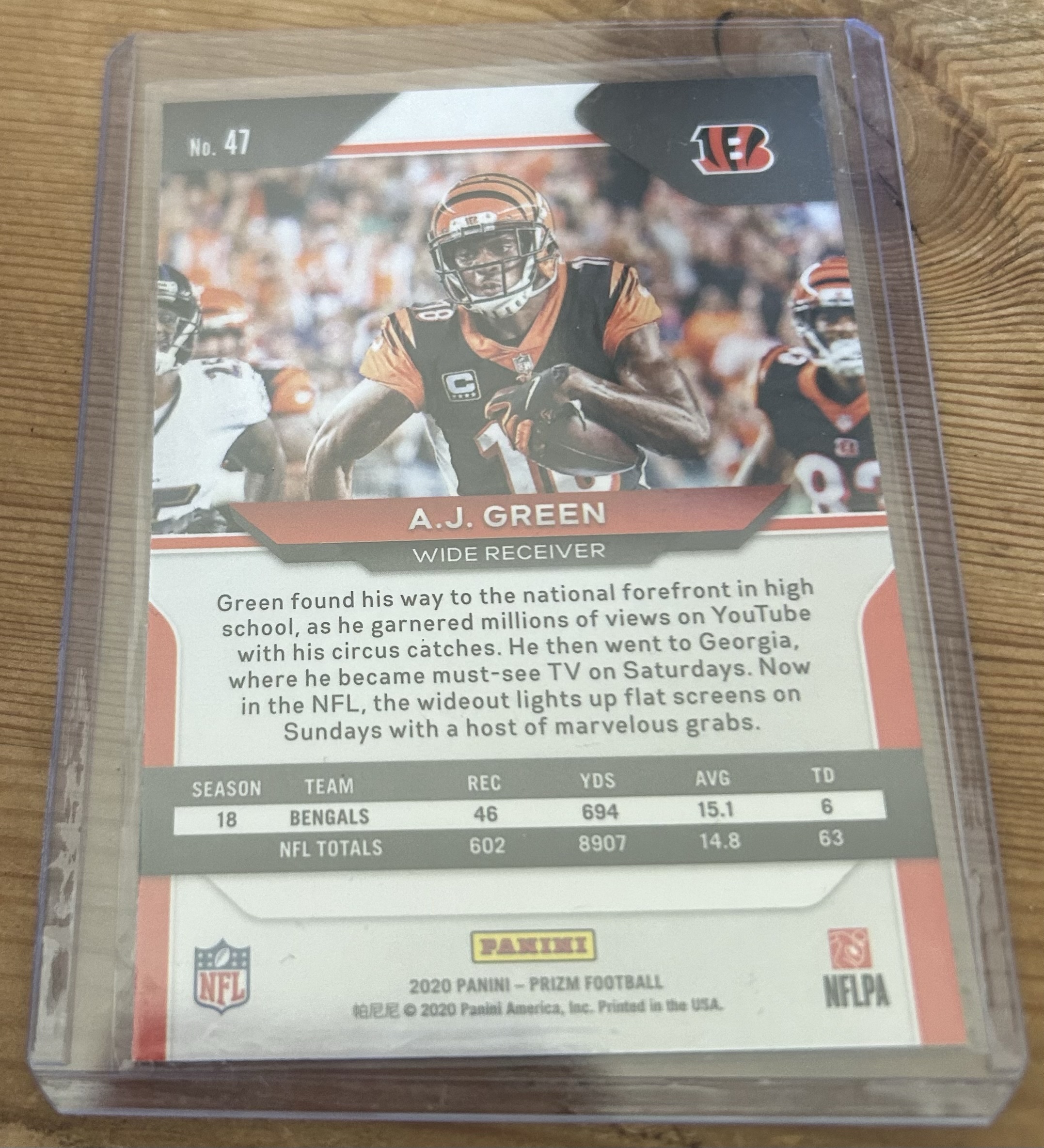 AJ Green 2020 Panini Prizm Base - Image 2