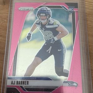 AJ Barner 2024 Prizm Pink Rookie