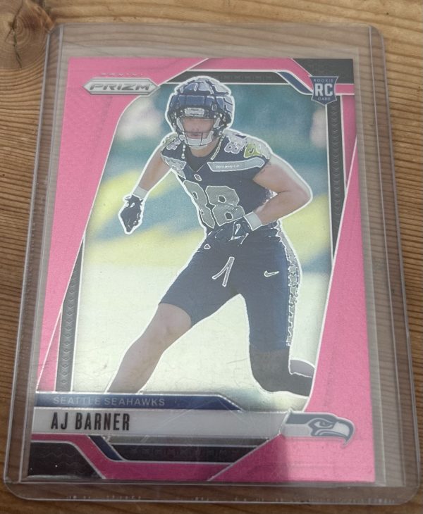 AJ Barner 2024 Prizm Pink Rookie
