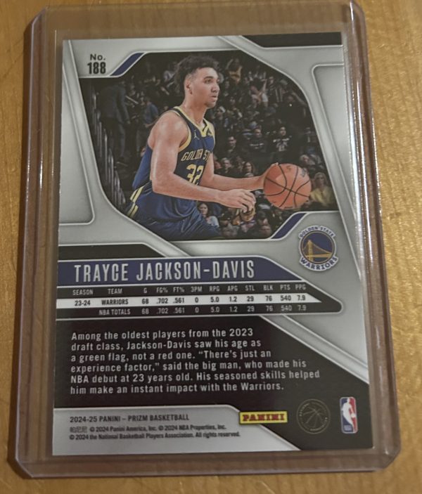 Trayce Jackson-Davis 2024-25 Panini Prizm #188 Rookie Card (Base) - Image 2