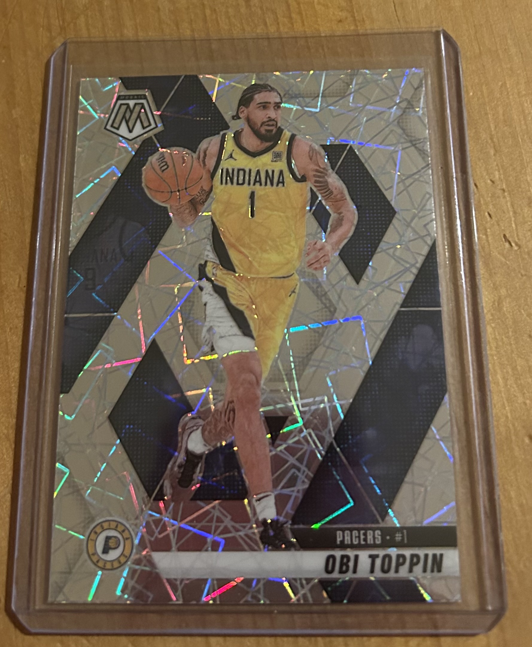 Obi Toppin 2024-25 Mosaic Silver Laser Prizm Indiana Pacers #4