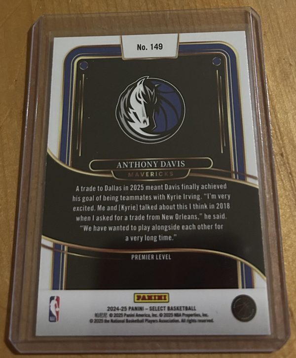 Anthony Davis 2024-25 Select Premier Level #149 (Dallas Mavericks) - Image 2