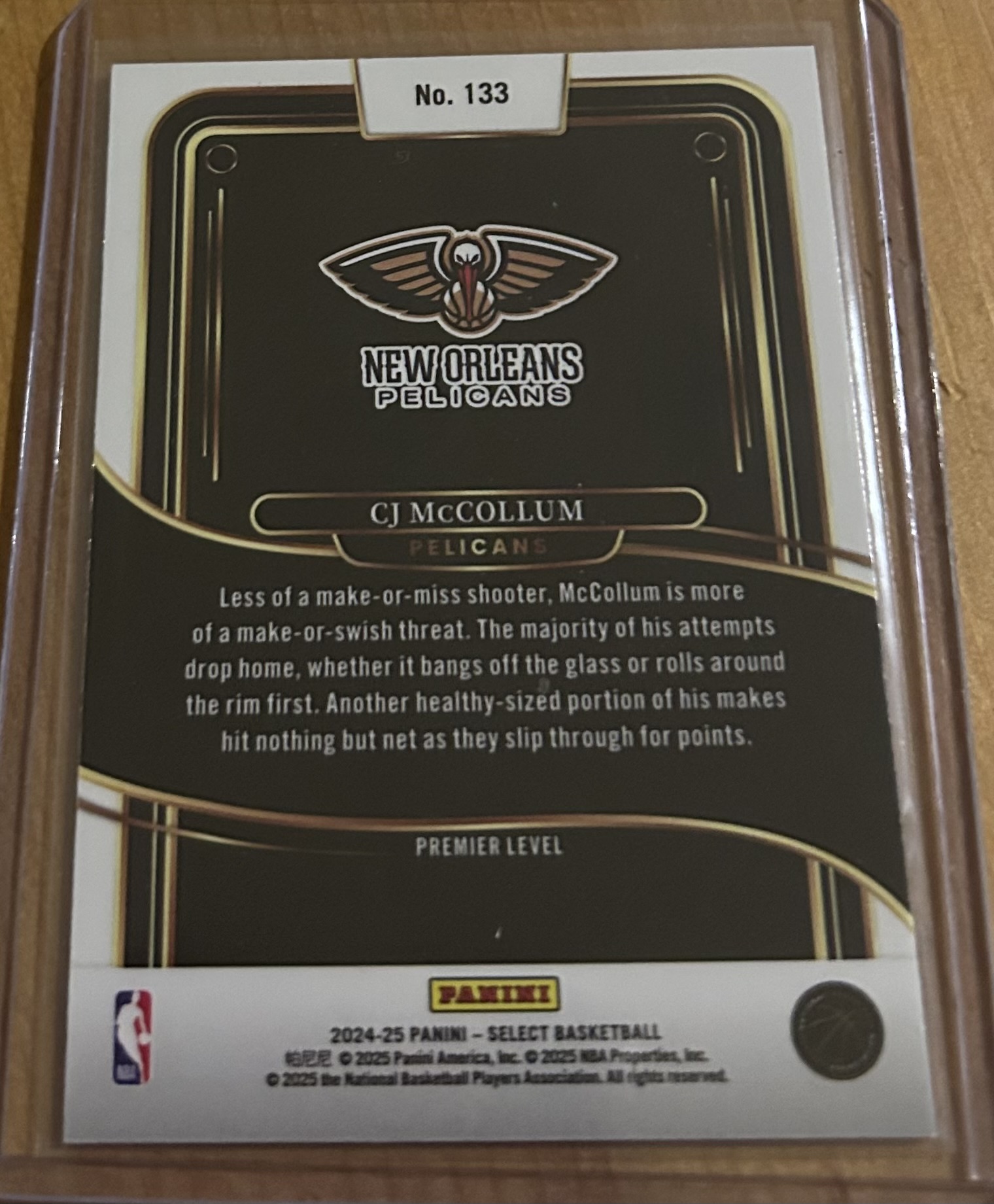 CJ McCollum 2024-25 Select Premier Level #133 - Image 2