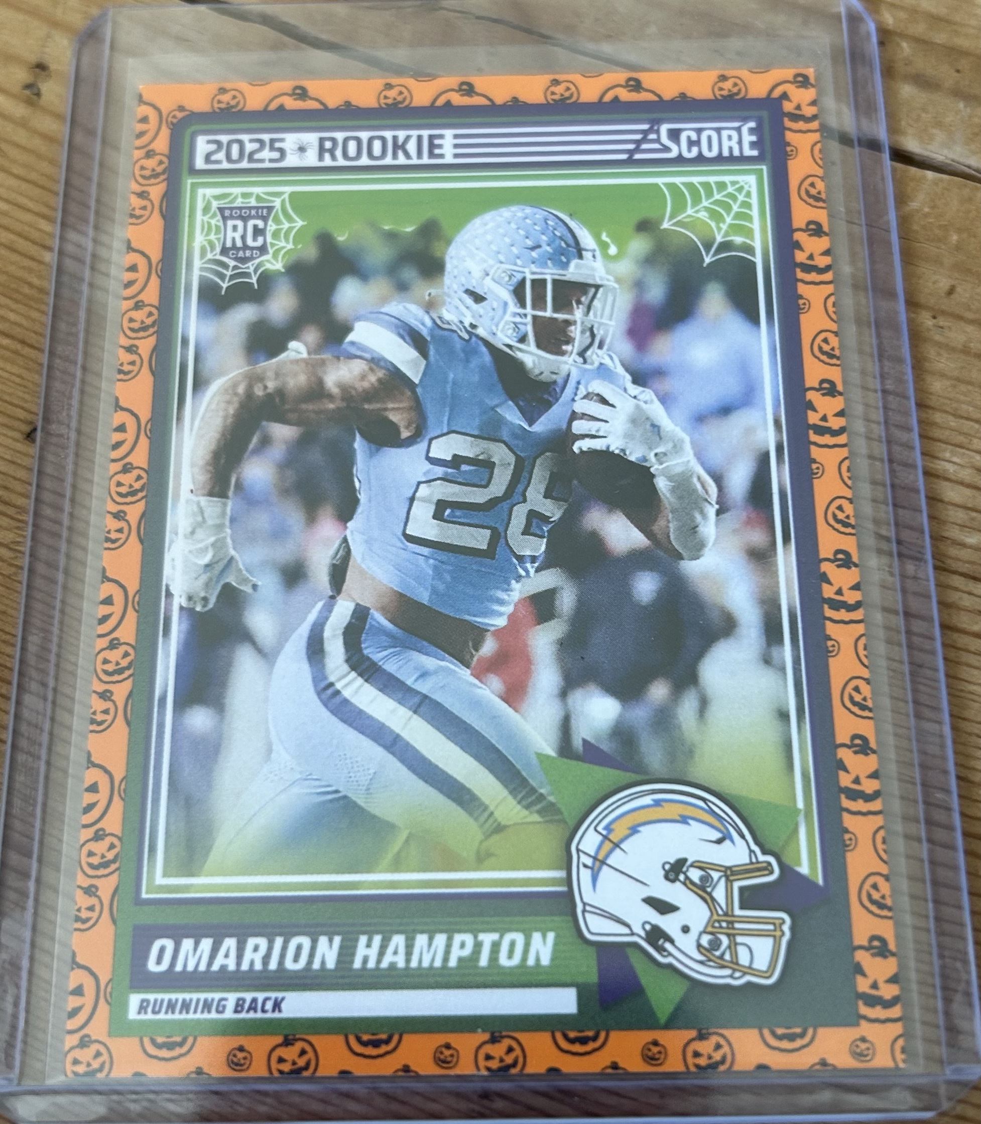 Omarion Hampton 2025 Score-a-Treat Rookie #37 – Orange Pumpkins