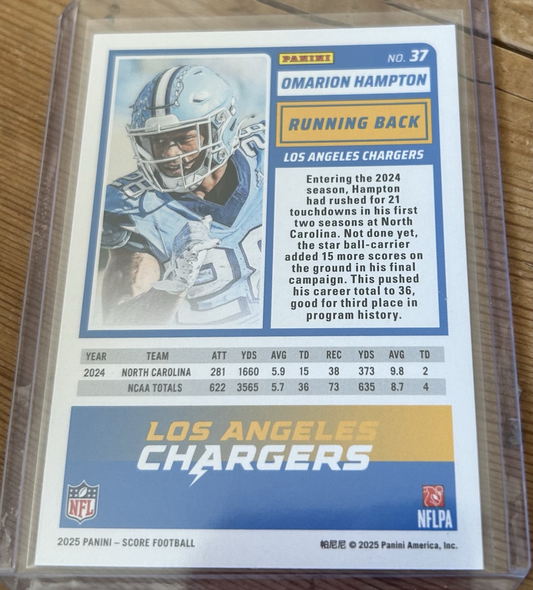 Omarion Hampton 2025 Score-a-Treat Rookie #37 – Orange Pumpkins - Image 2