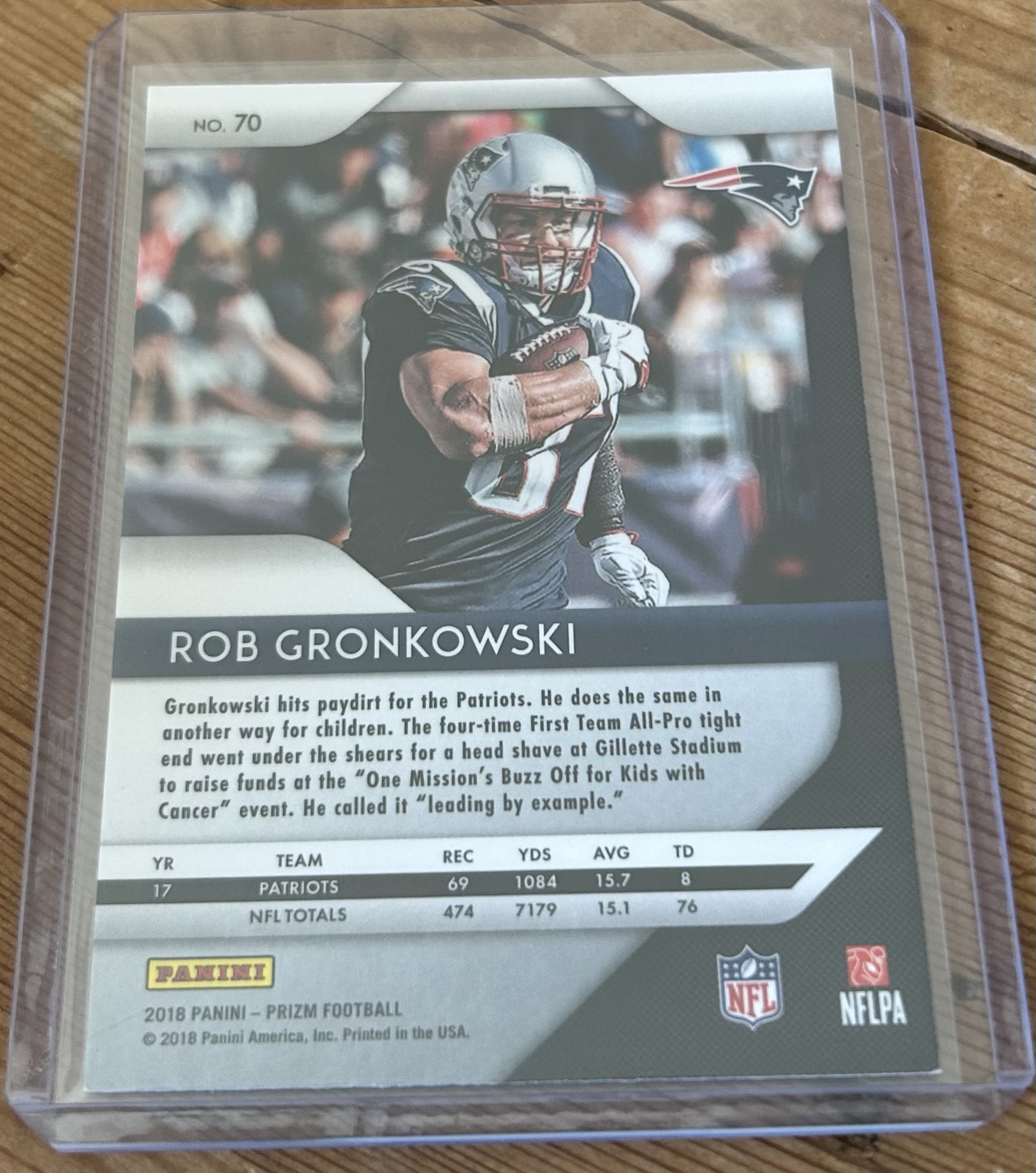Rob Gronkowski 2018 Prizm Base #70 - Image 2
